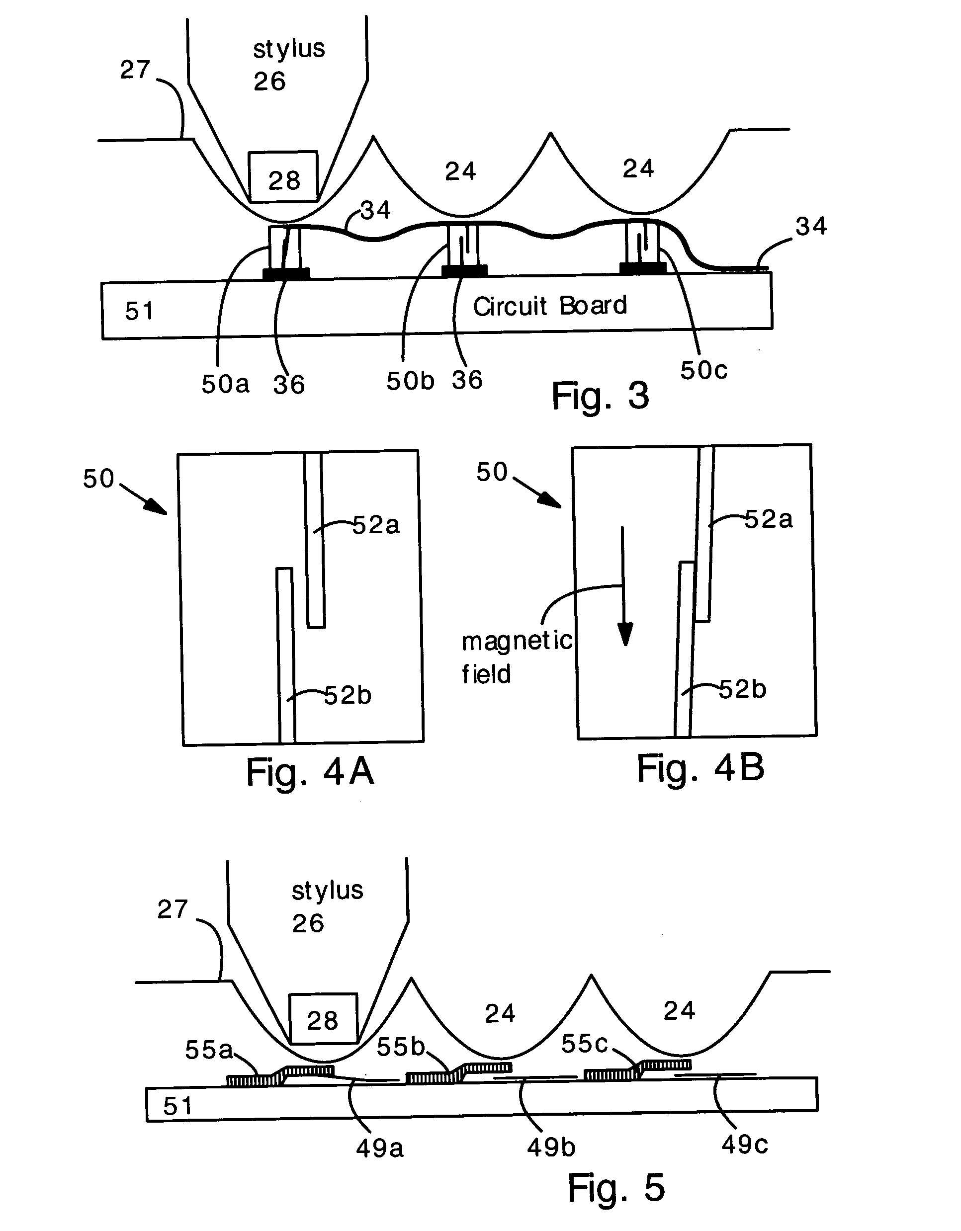 Keyboard having magnet-actuated switches or sensors