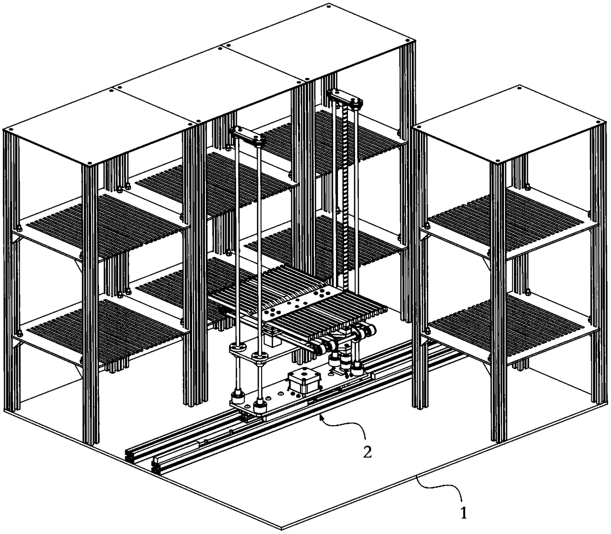 Vehicle-mounted automatic three-dimensional storage mechanism for express robot