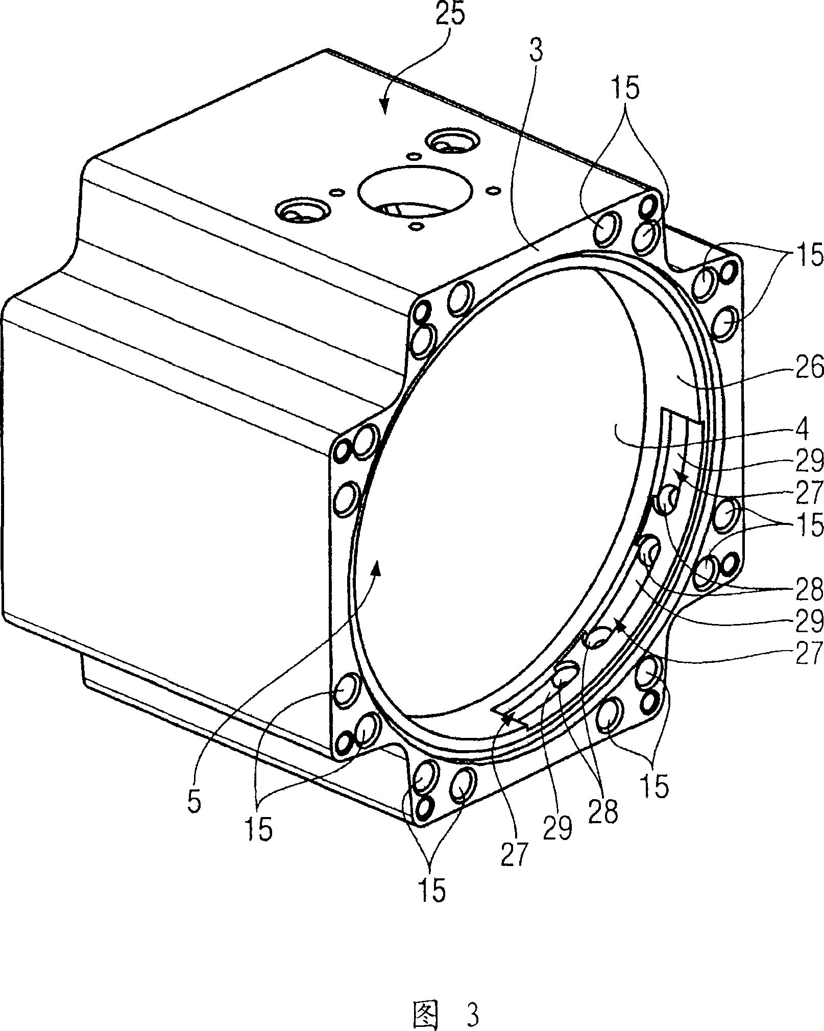 Housing of an electrical machine comprising cooling channels extending in a housing wall