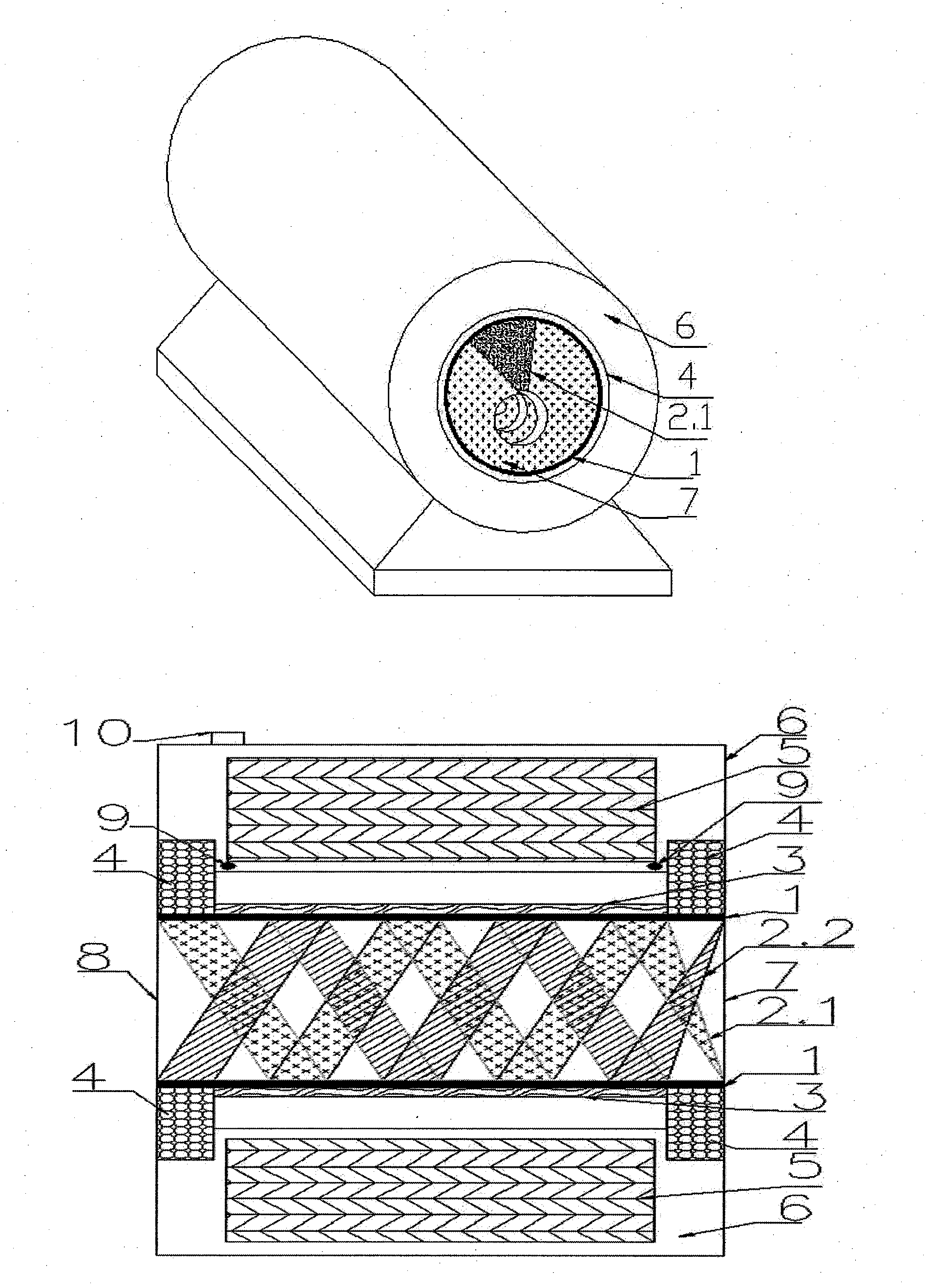 Inductive hollow spiral pushing device