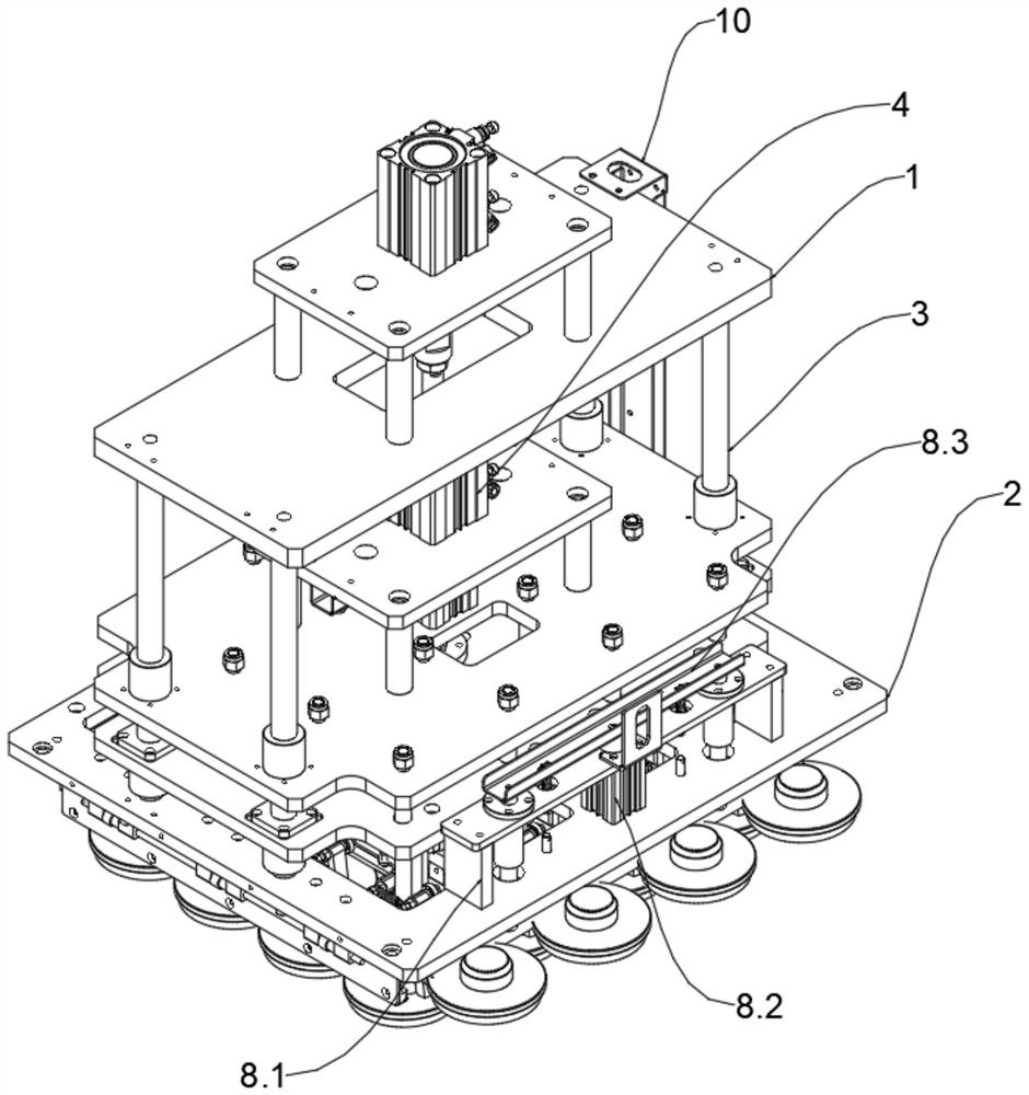 Multi-cap downward pressing type cap feeding mechanism