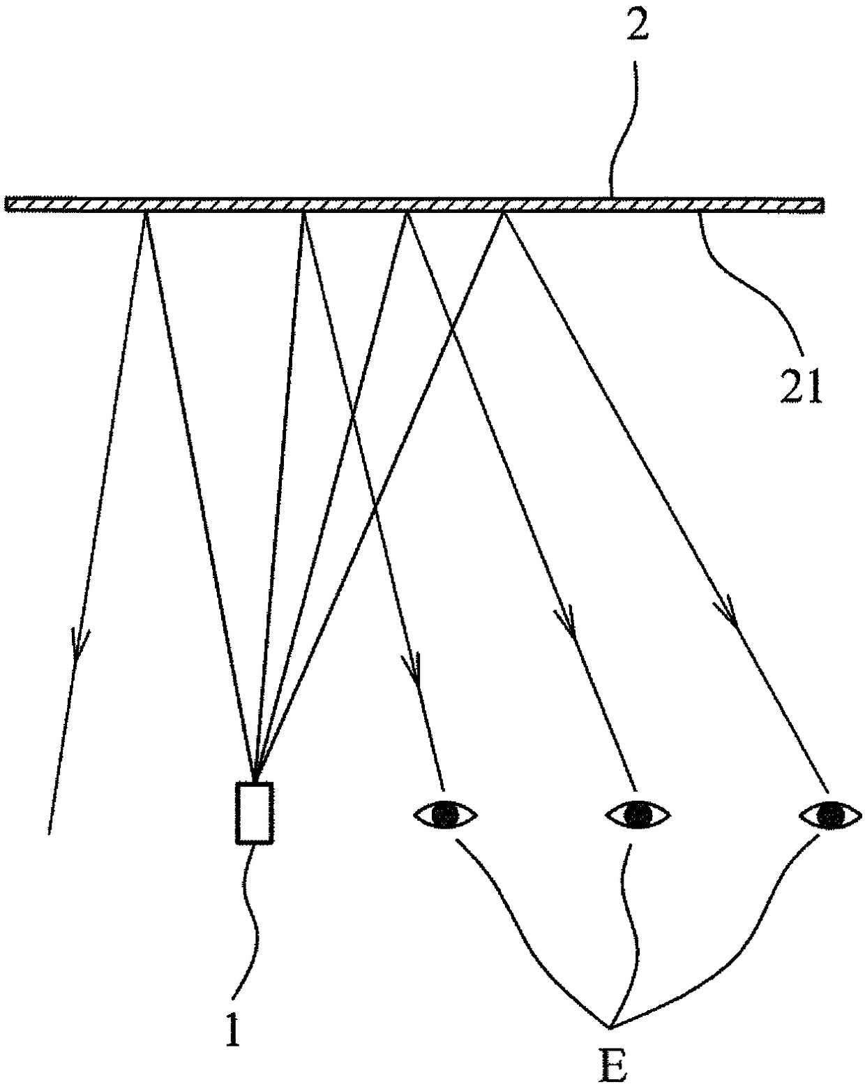 Narrow-angle diffuser head up display