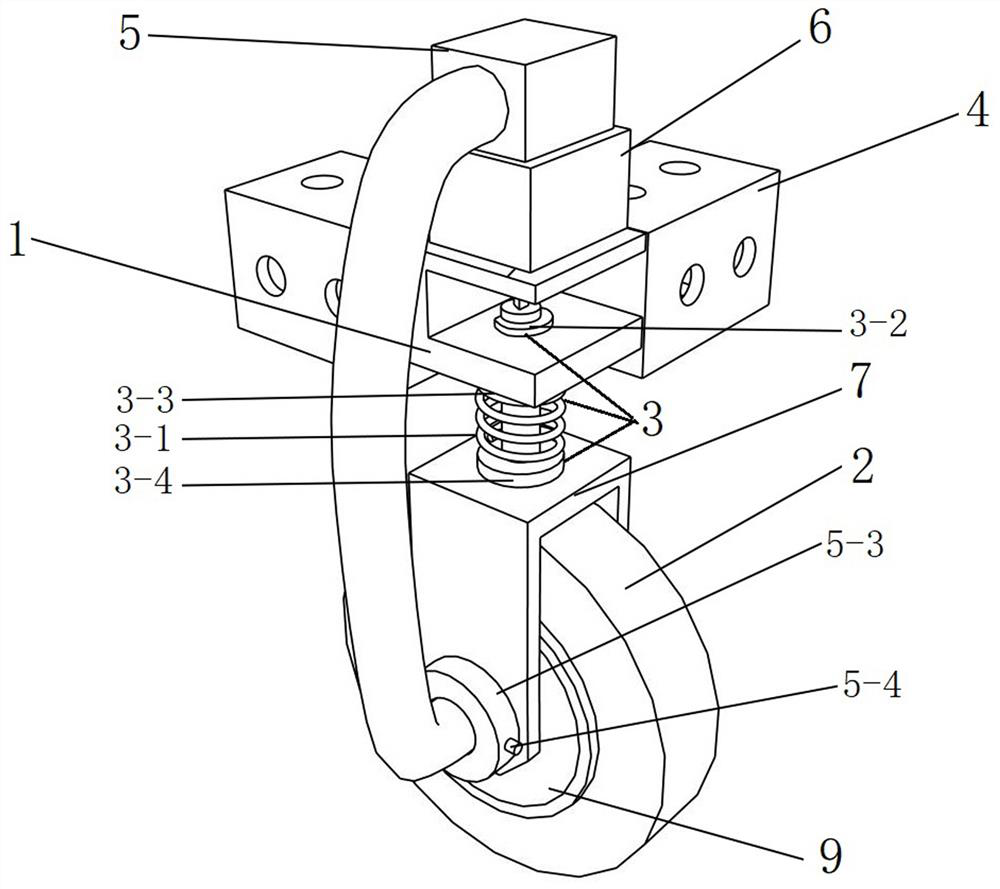 Flexible damping intelligent trolley wheel module