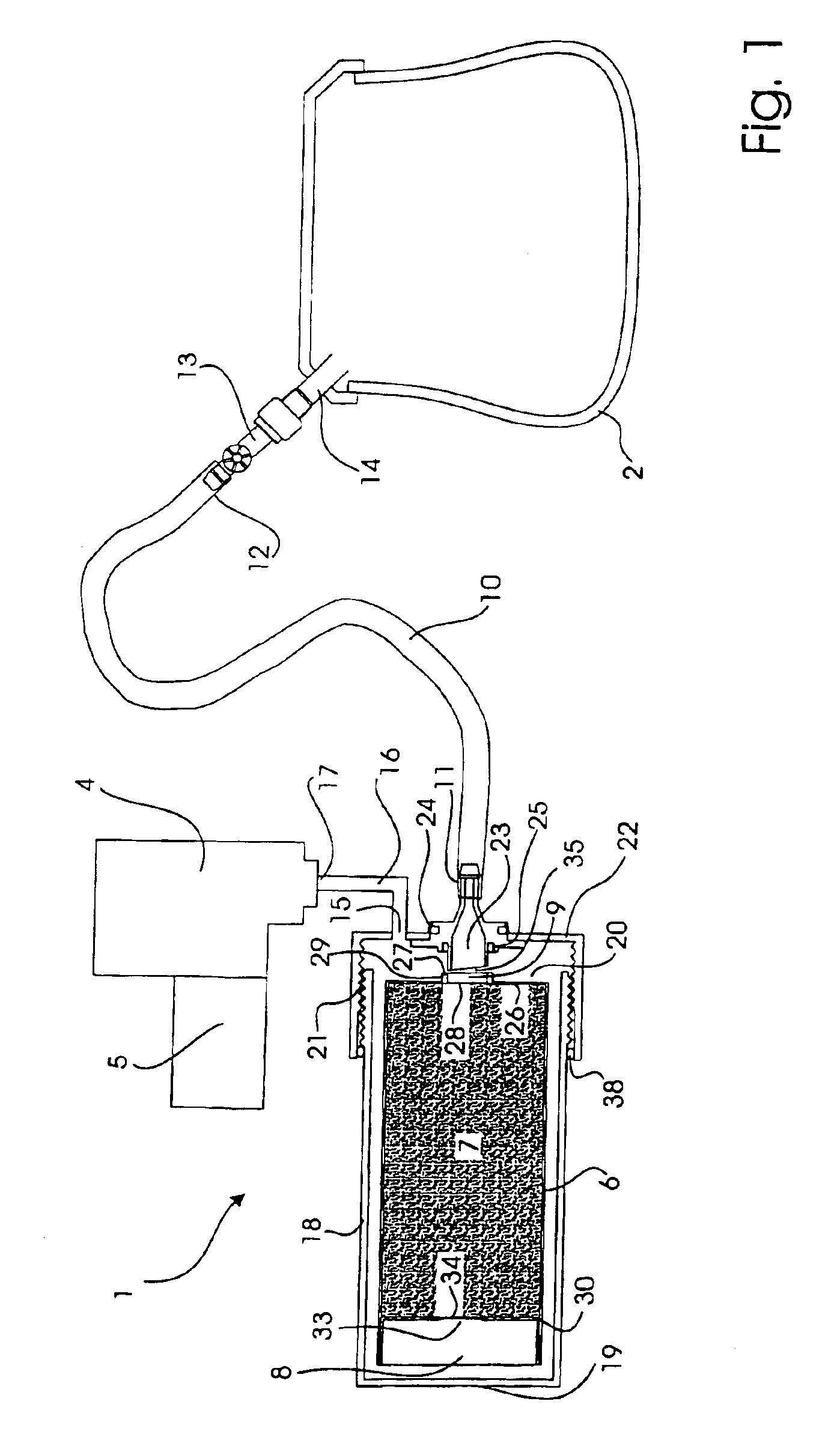 Device for sealing and inflating an inflatable object