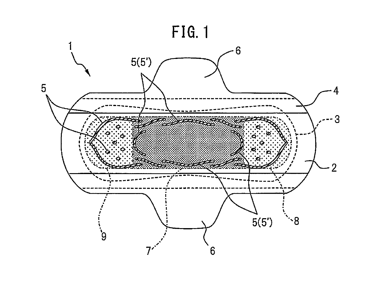 Absorbent article with blood slipping agent-containing regions