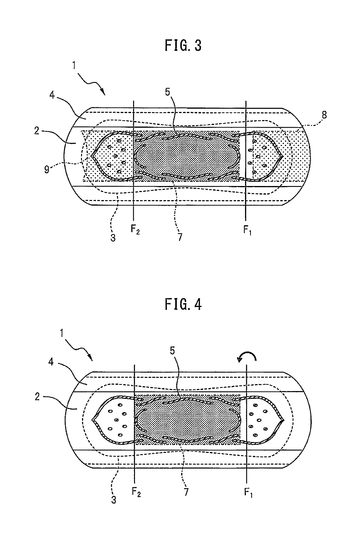 Absorbent article with blood slipping agent-containing regions