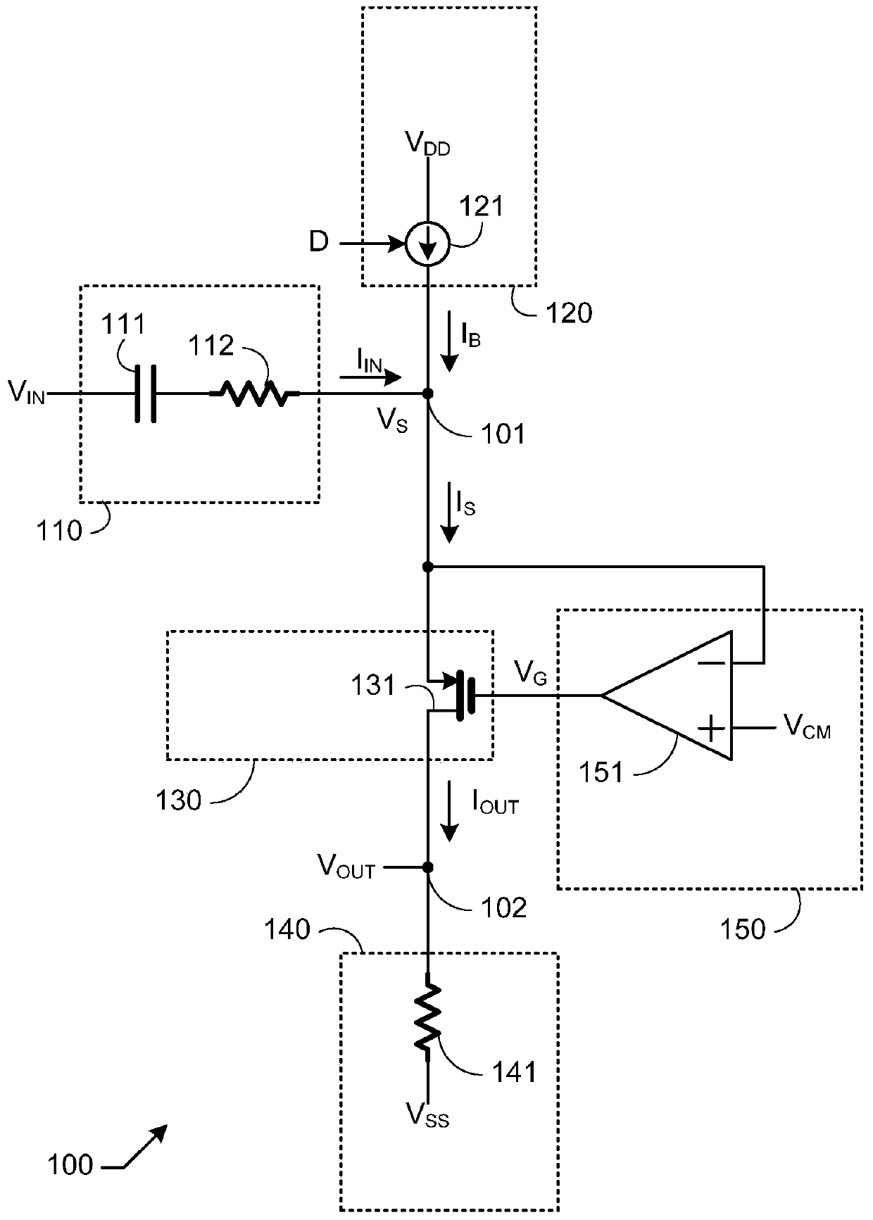 Circuit and Amplifier with Function of Eliminating Deterministic Noise