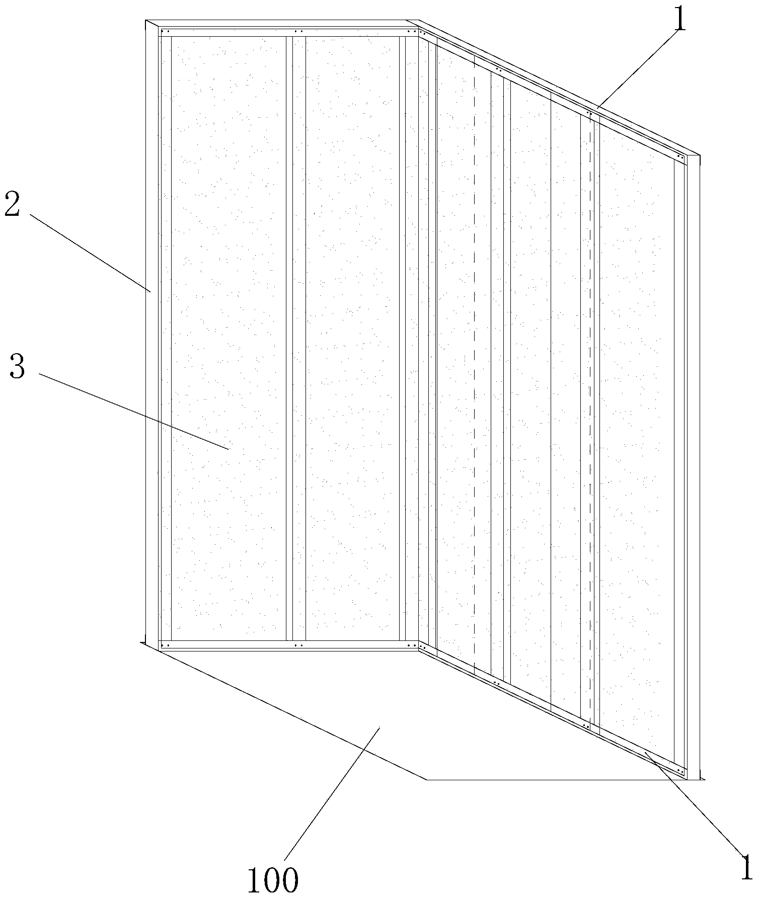 Rapid construction method for indoor secondary light partition wall, and partition wall