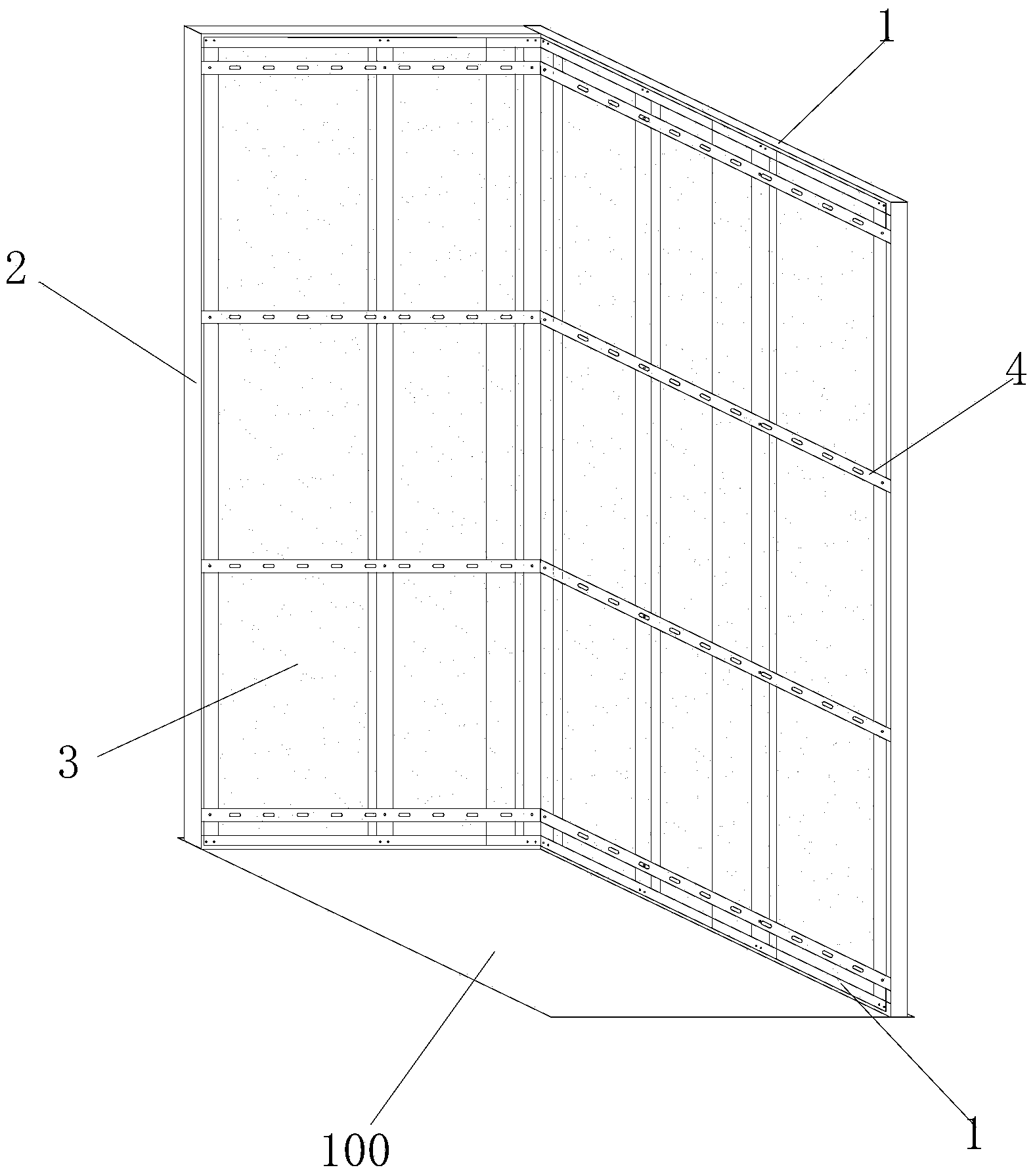 Rapid construction method for indoor secondary light partition wall, and partition wall