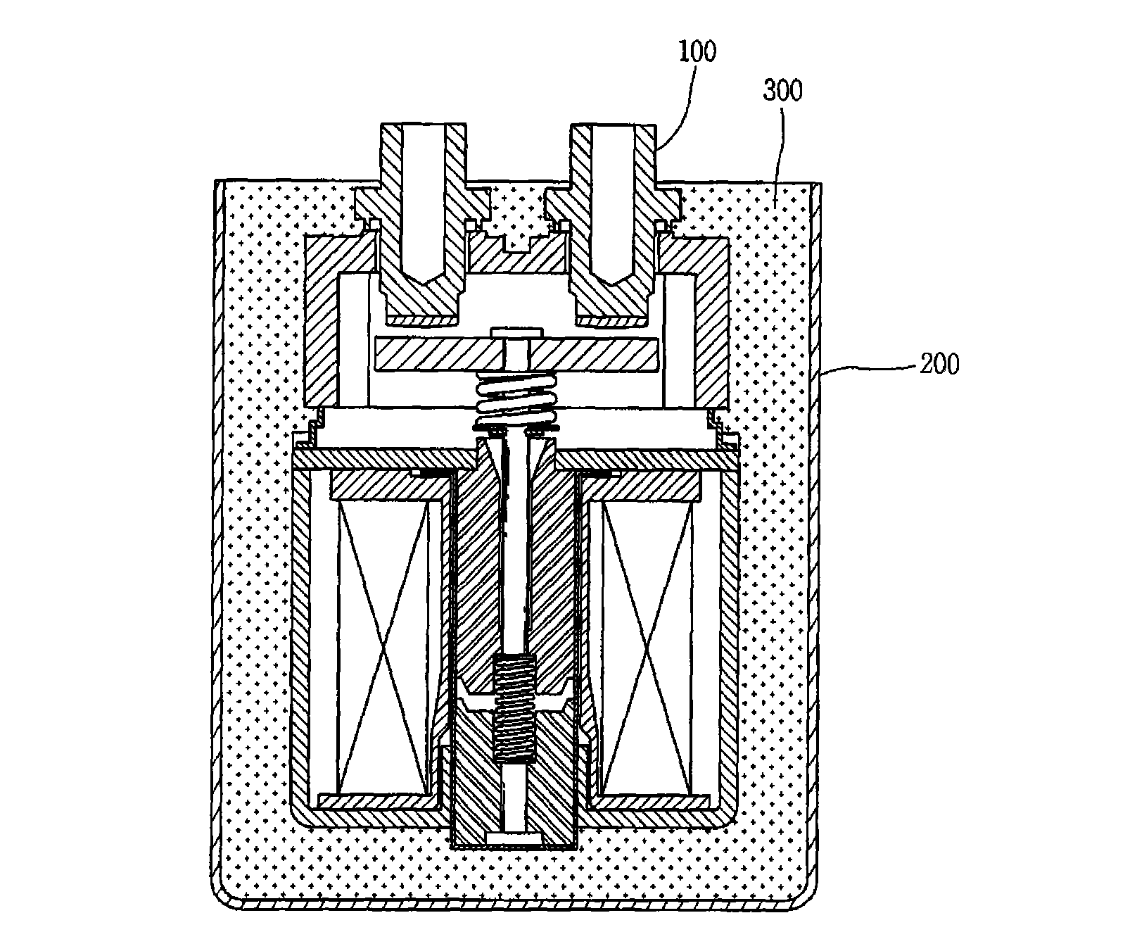 Low-noise electromagnetic switch and making method thereof