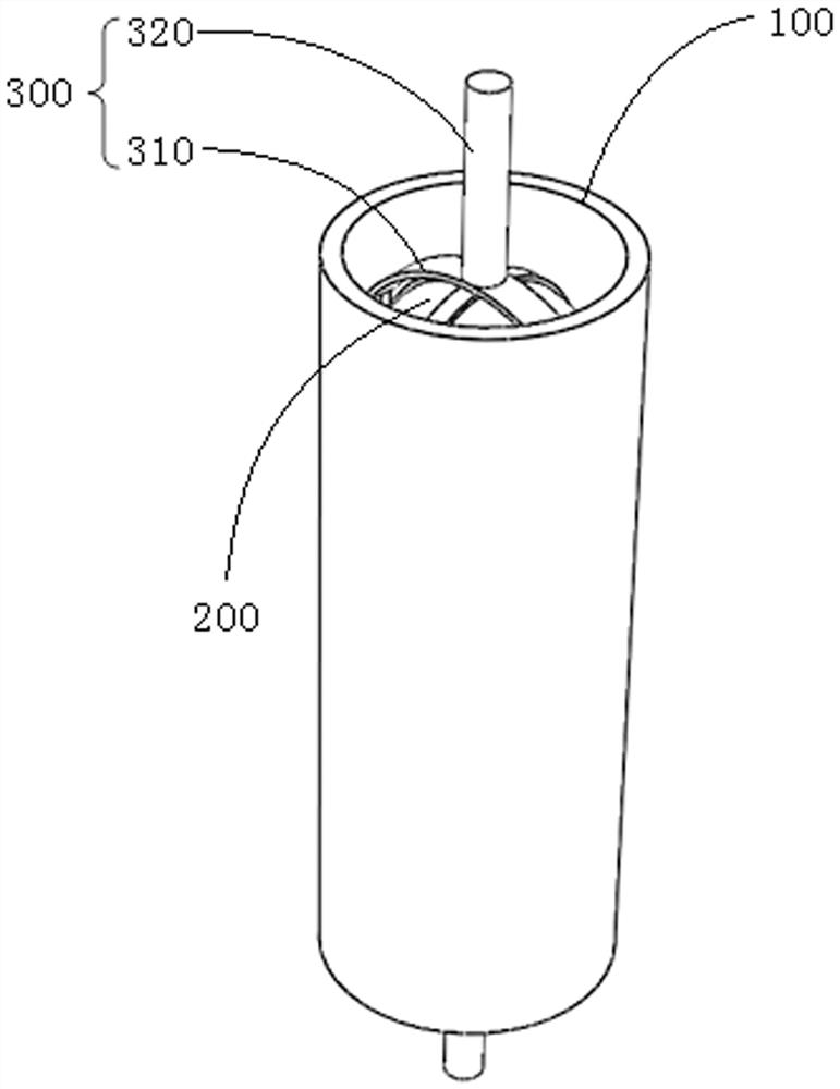 A cylindrical buffer connection device