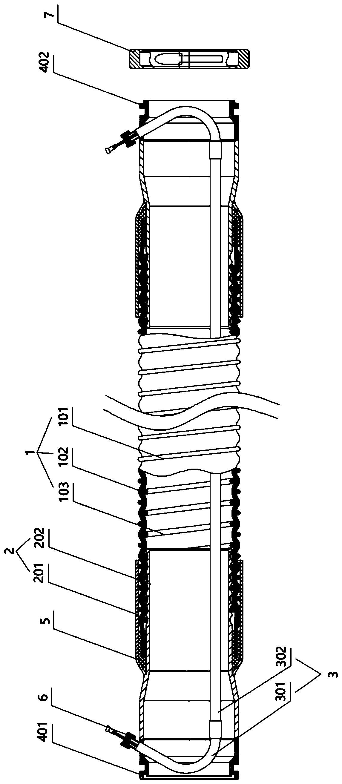 Temperature control medium conveying pipeline capable of being quickly assembled