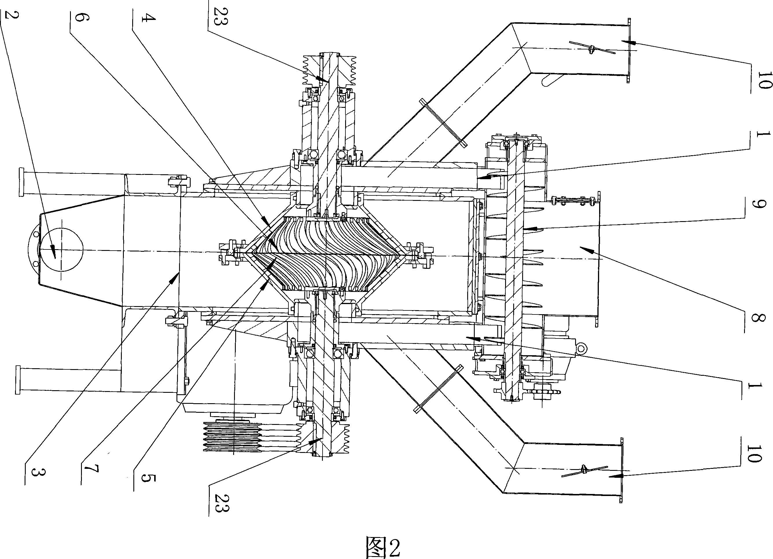 Micronizing impact grinder and the powder processing system thereof