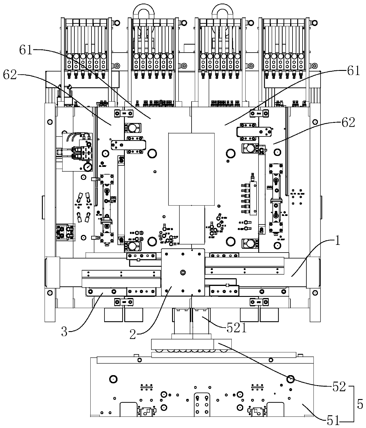 Mold opening guide mechanism of large mold