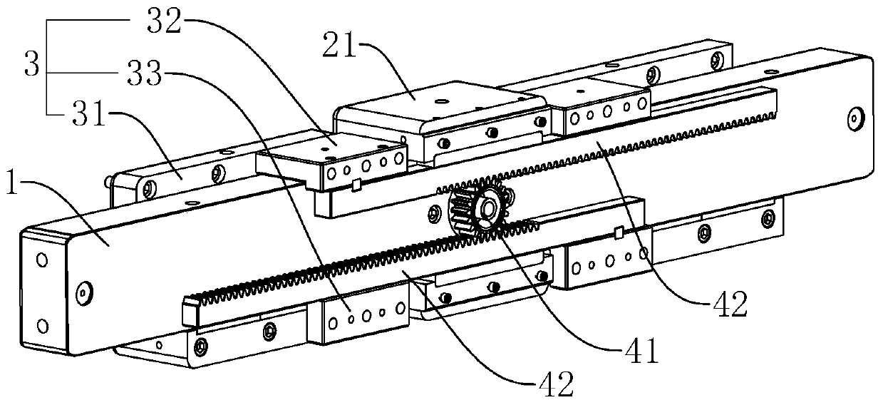 Mold opening guide mechanism of large mold