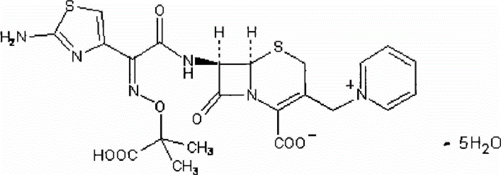 Synthesis of antibiotic ceftazidime, ceftazidime for injection and preparation method of ceftazidime