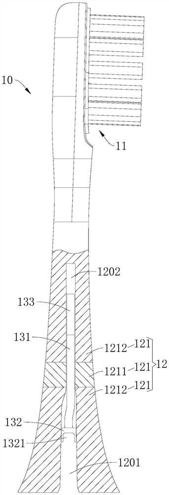 Flexible toothbrush head and electric toothbrush