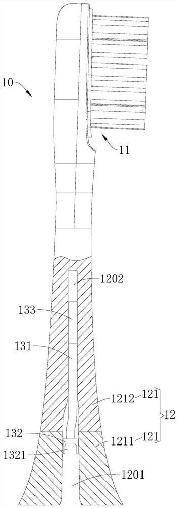 Flexible toothbrush head and electric toothbrush