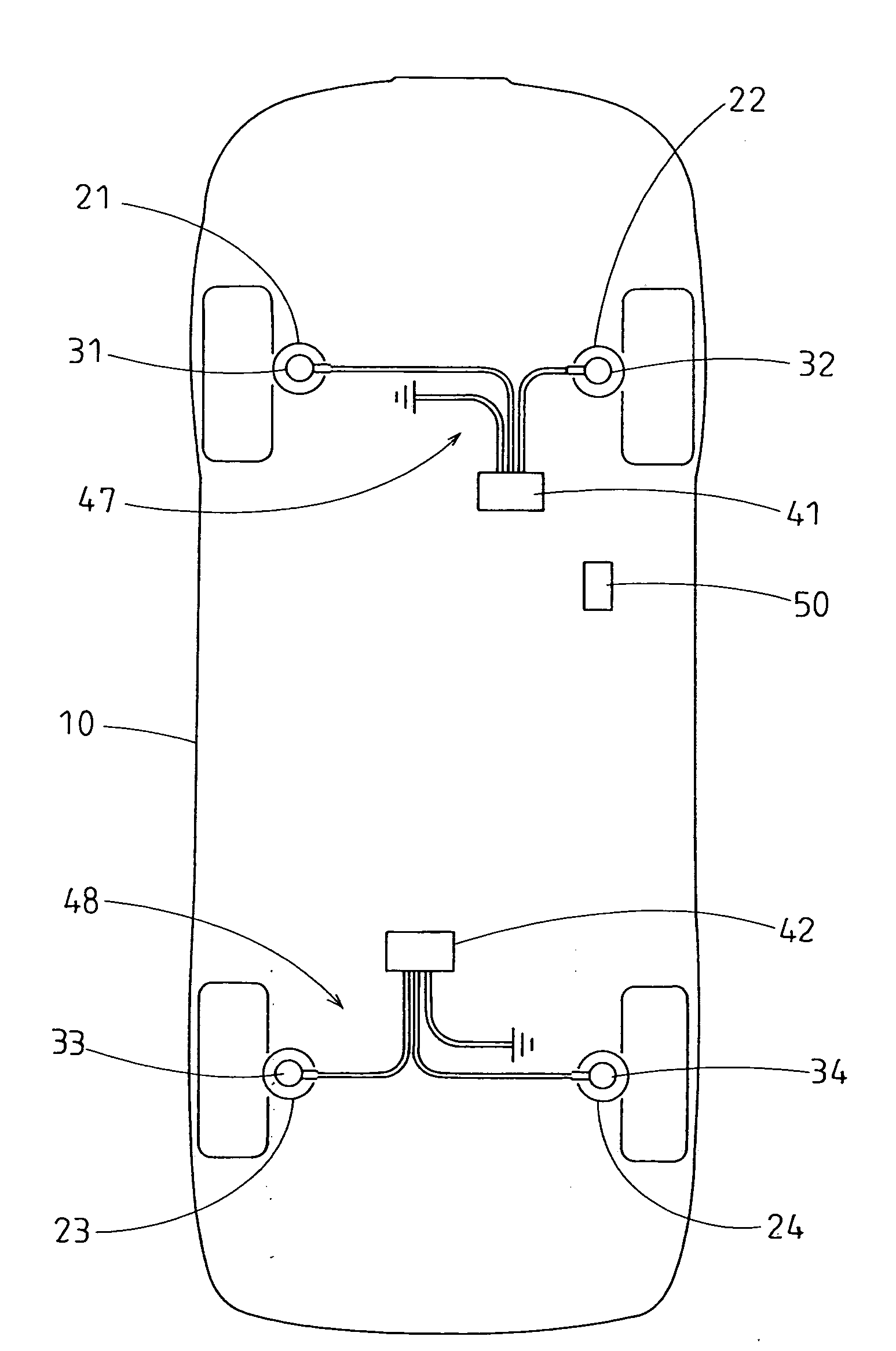 Daming adjusting/controlling system for wireless adjustment of shock-absorbers for vehicle