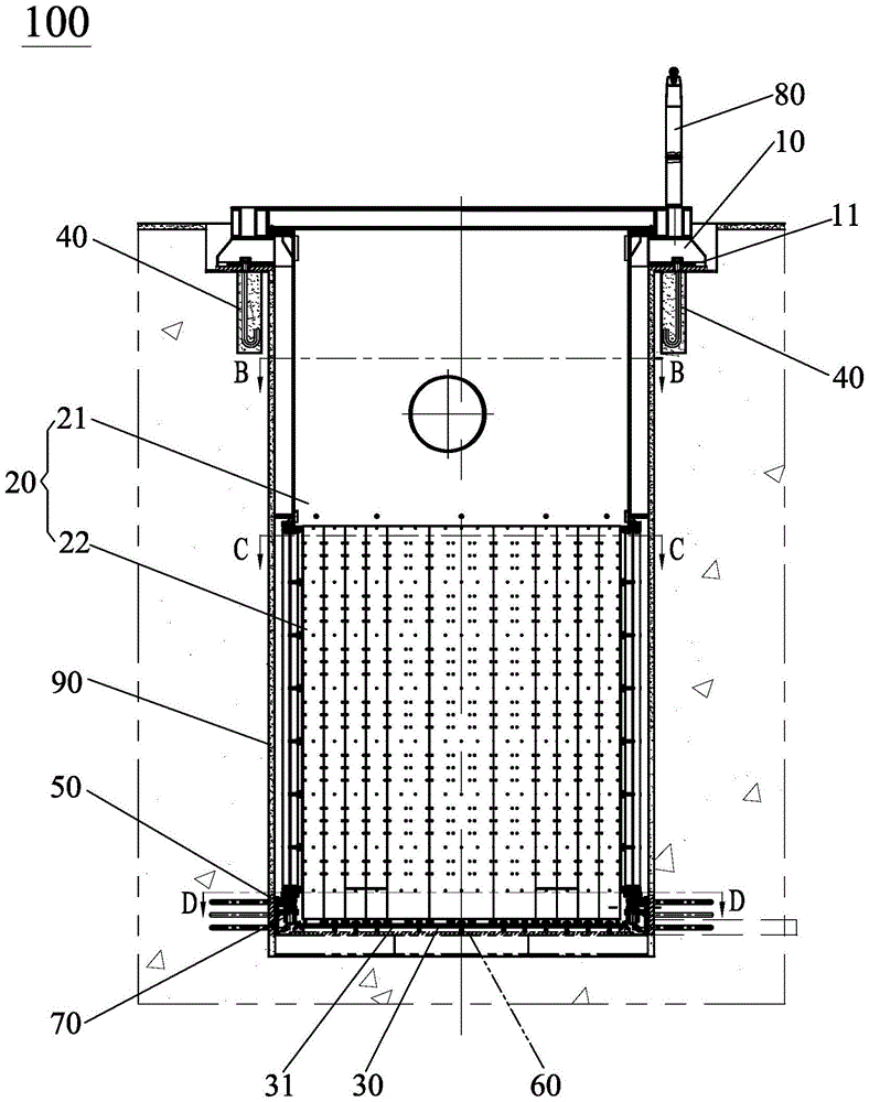 Device used for nuclear fuel assembly loading and unloading operations, and mounting method thereof