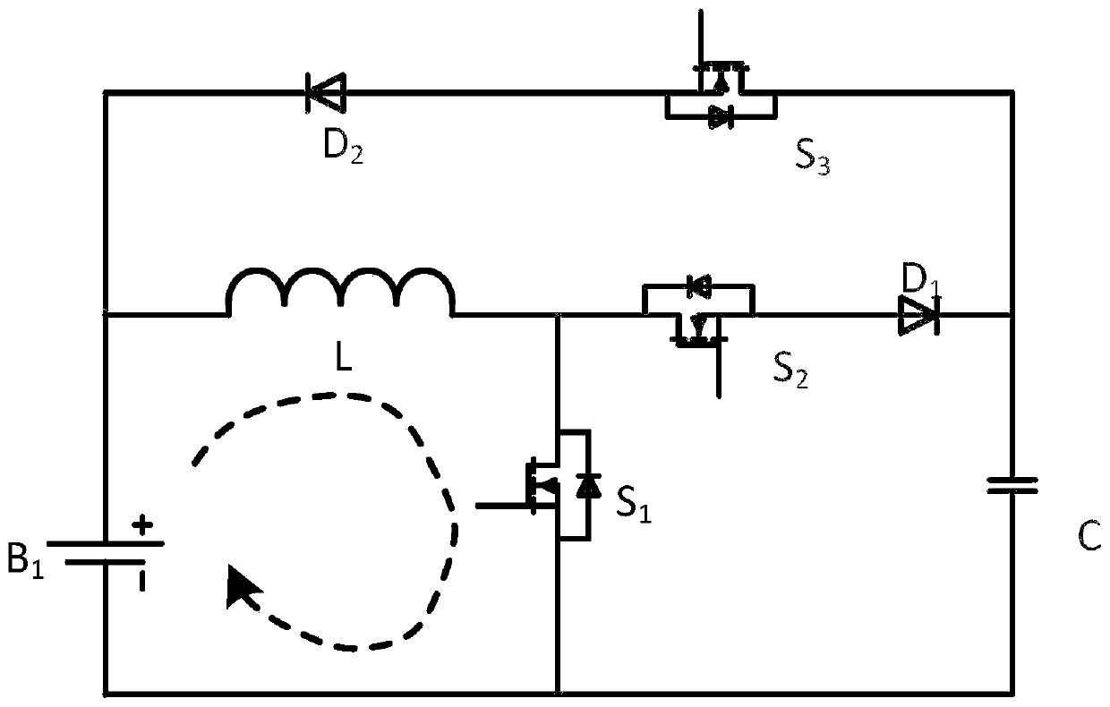 Lithium battery AC internal heating circuit and heating method