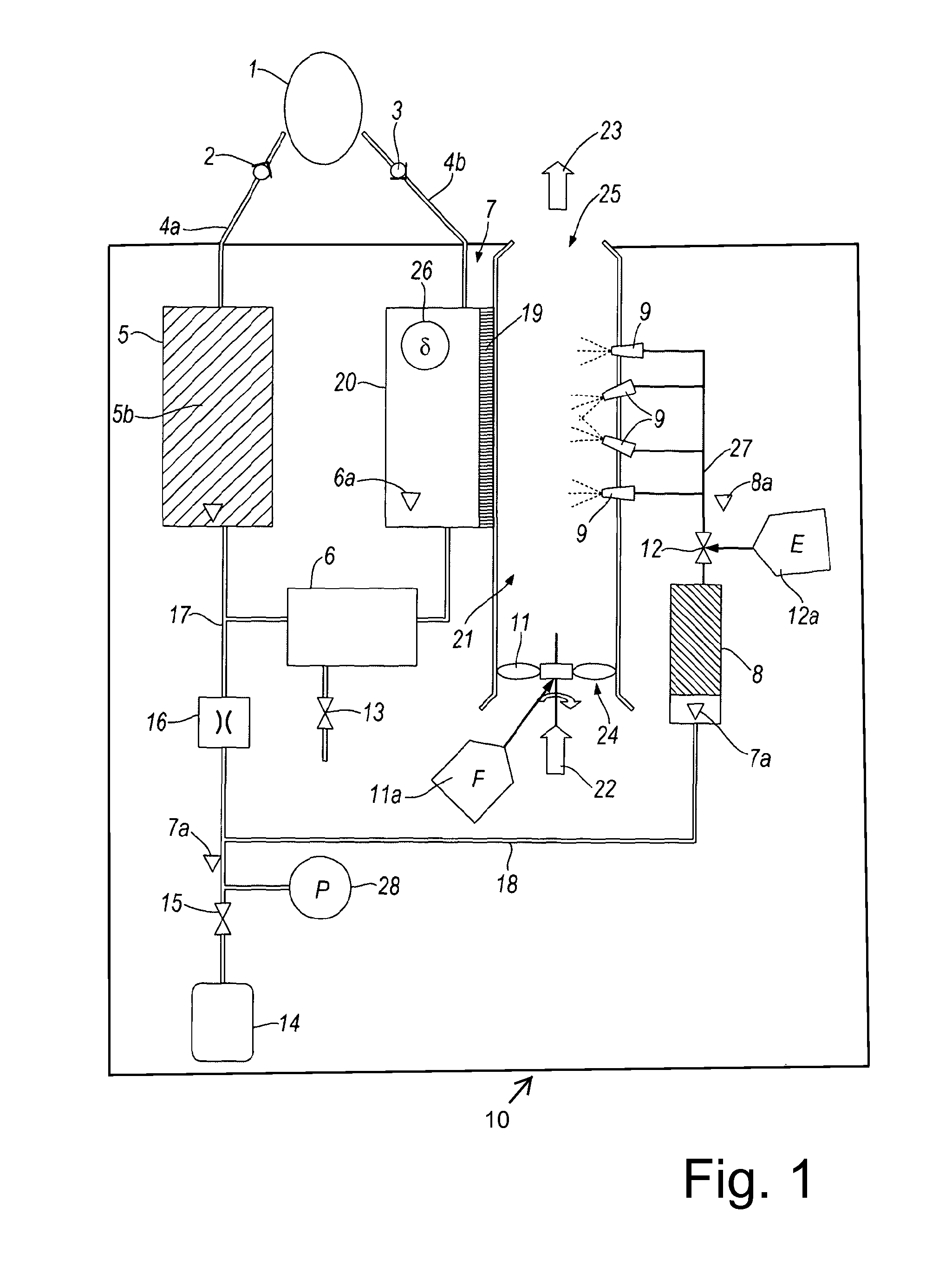 Respirator with a circuit for breathing gas