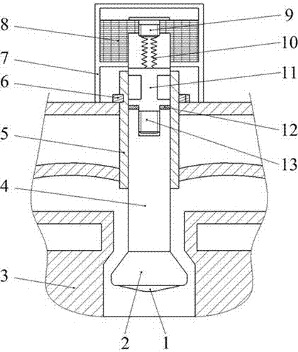 An electromagnetically controlled exhaust valve connection device