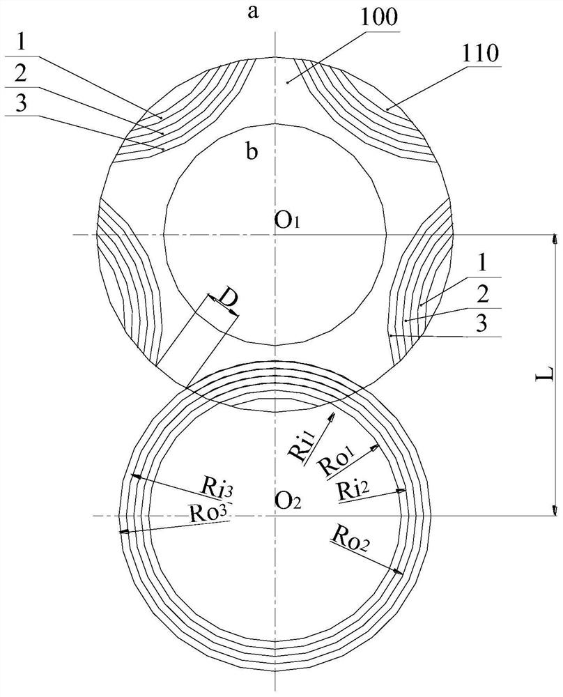Tandem arc groove type bidirectional rotary sealing end face structure