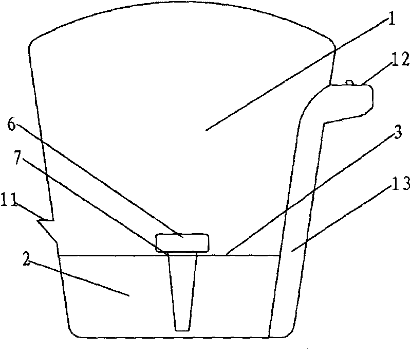 Flowerpot capable of automatically collecting rain and storing water for infiltrating irrigation