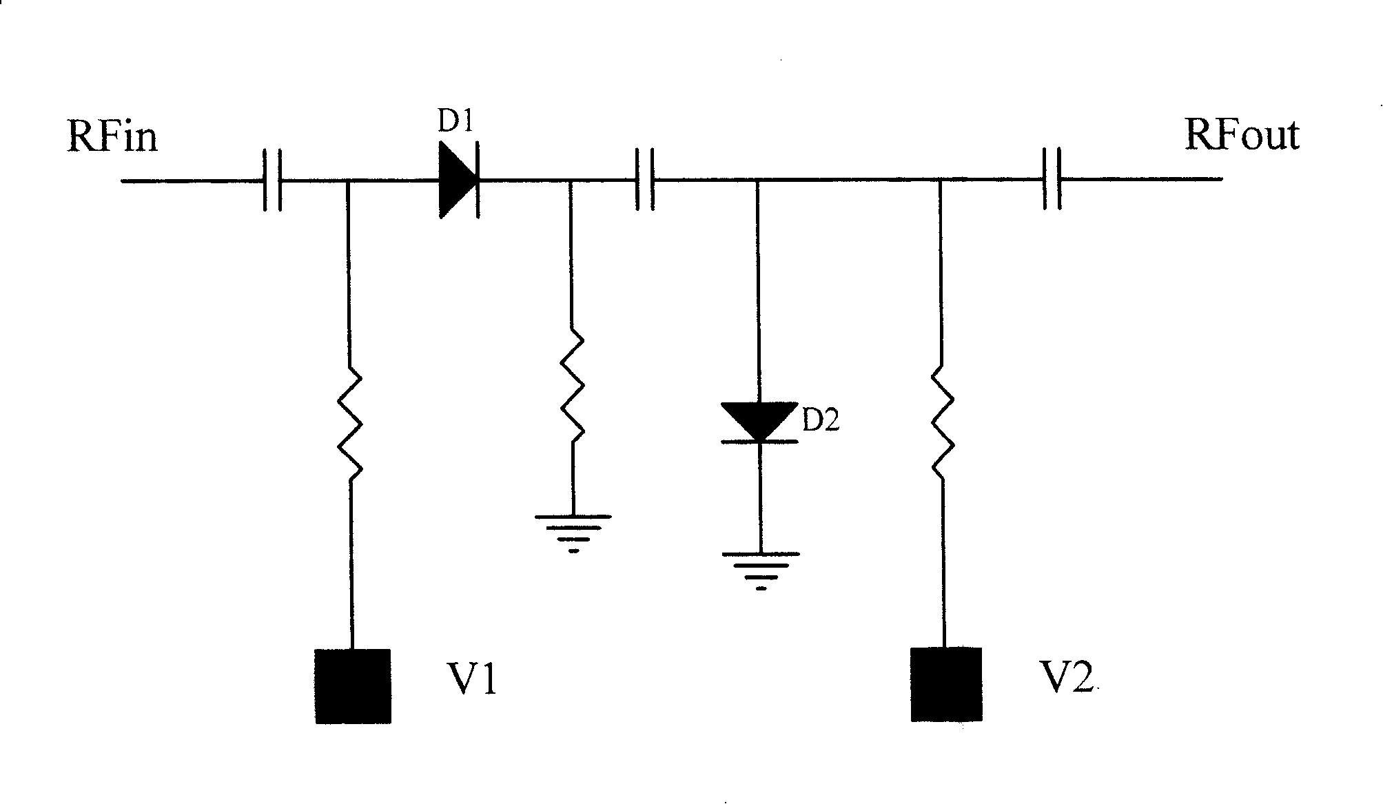 Monopole single throw microwave switch circuit based on PIN diode and its making method