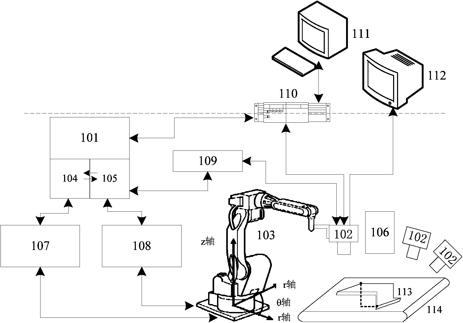 Visual intelligent numerical control system and visual measuring method thereof