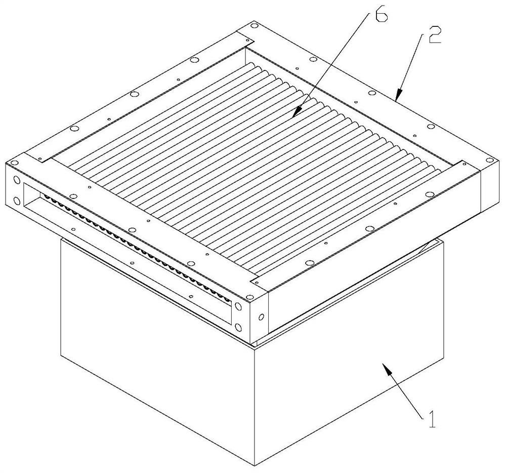 Box-packed fruit and vegetable low-temperature plasma airflow type cold sterilization device