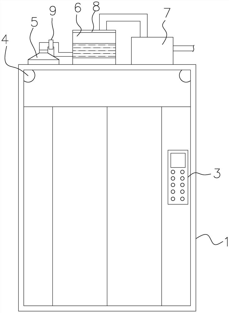 Antibacterial elevator car and manufacturing method thereof