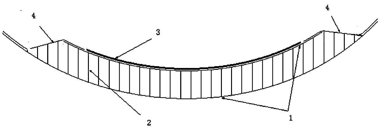 A preventive method for forming dents in sandwich parts of large-curvature metal panels