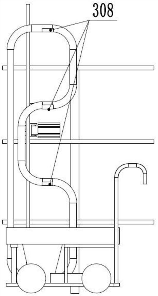 Automatic feeding trolley for agaricus bisporus cultivation frame