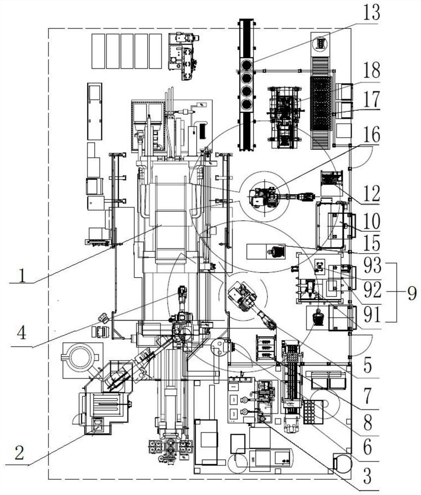 A kind of aluminum alloy crankcase high pressure casting method and integrated system