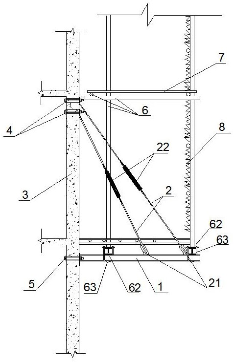 Structure and Construction Method of Flower Basket Cantilever Type Steel Bearing Beam