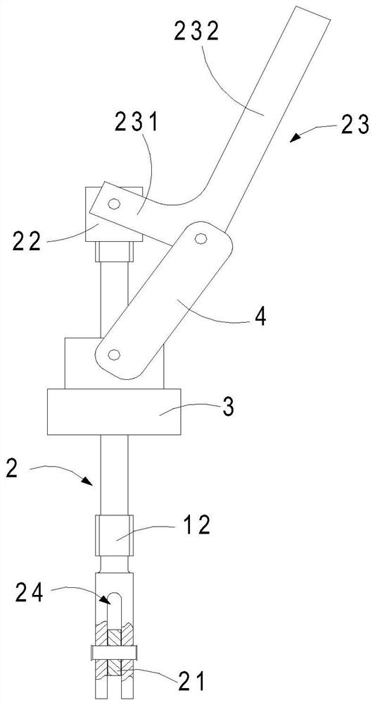 Single-end hand-cranking tightening assembling clamp