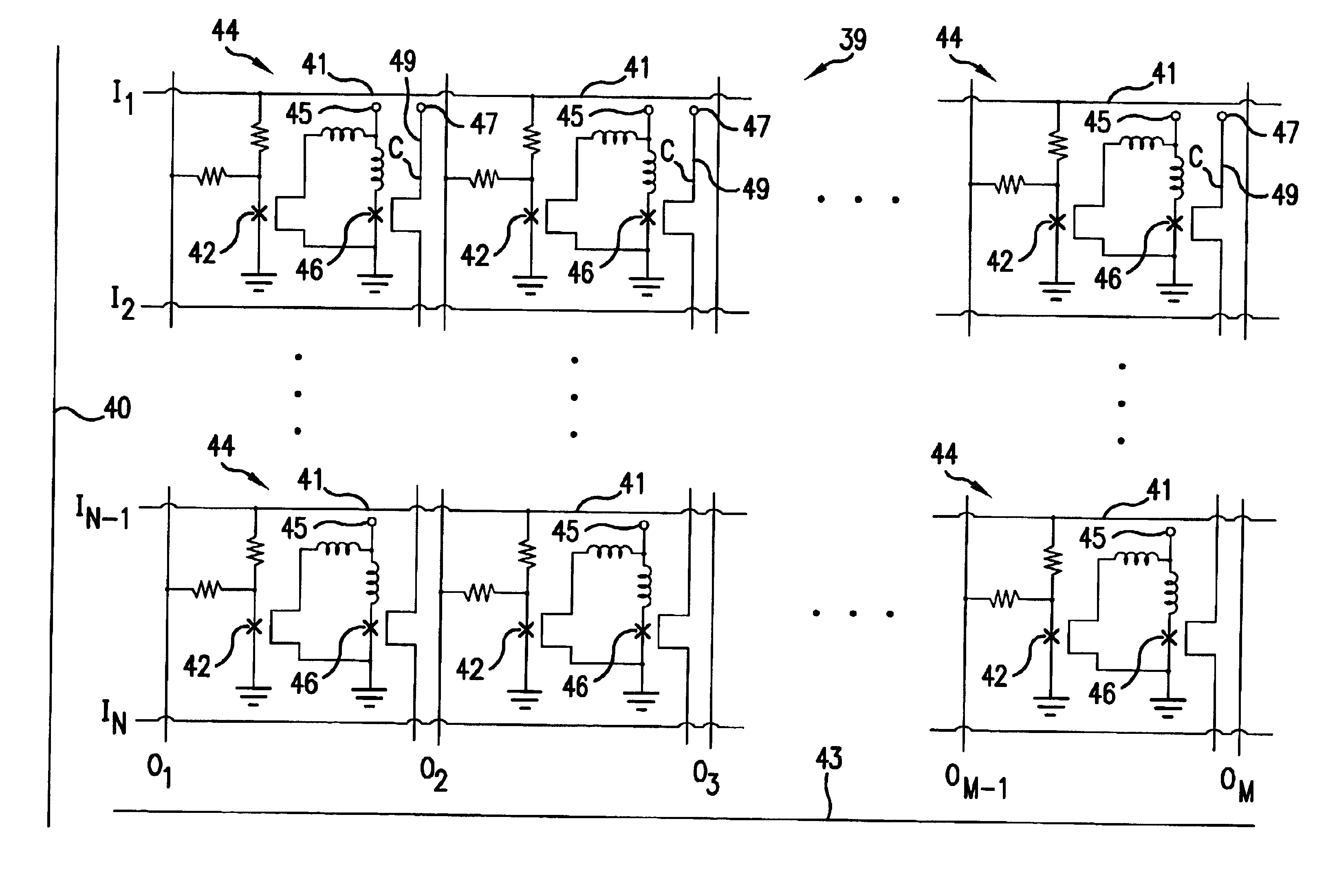 Superconductive crossbar switch