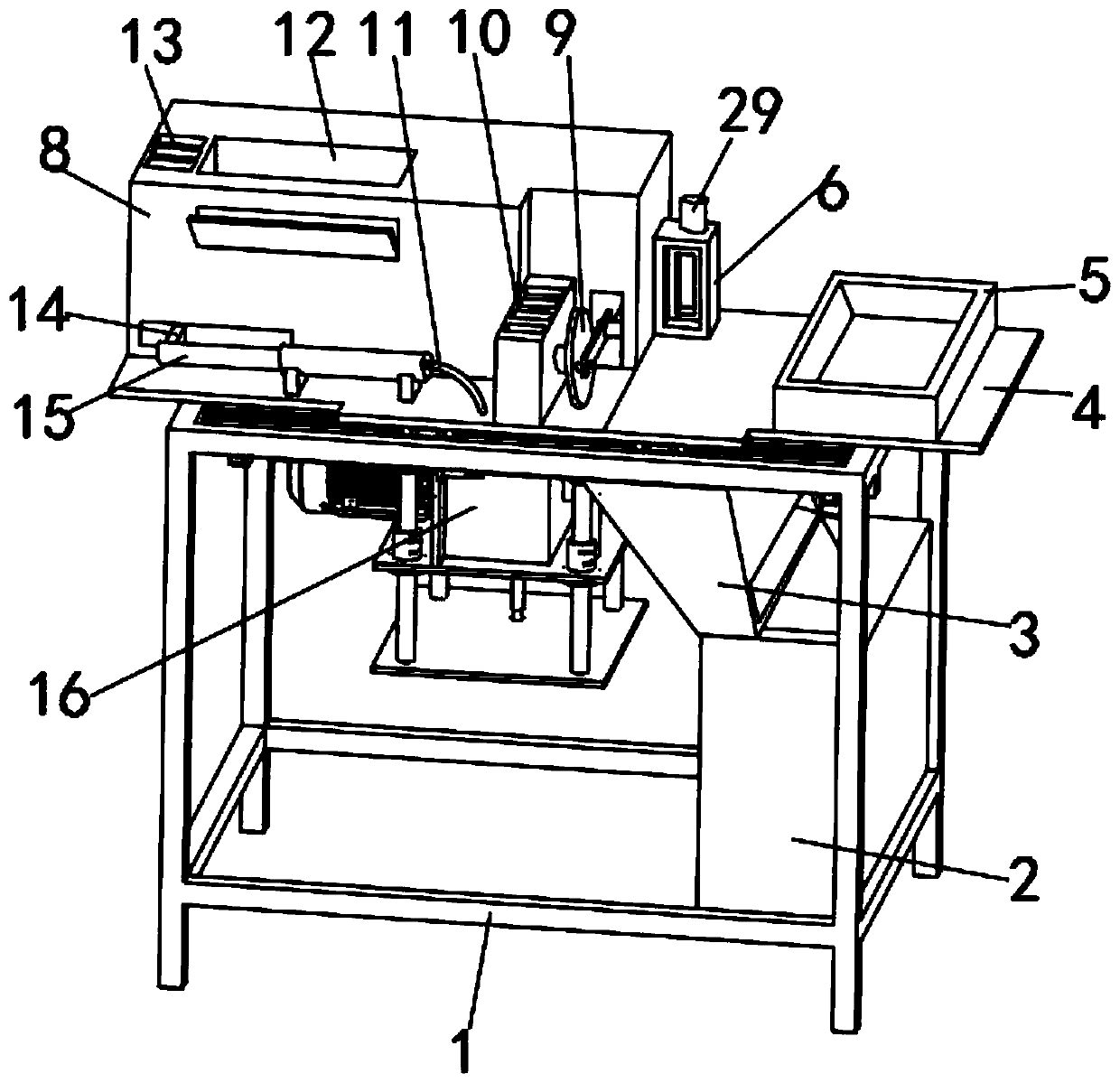 Mask lining steel wire sectioning device and using method thereof