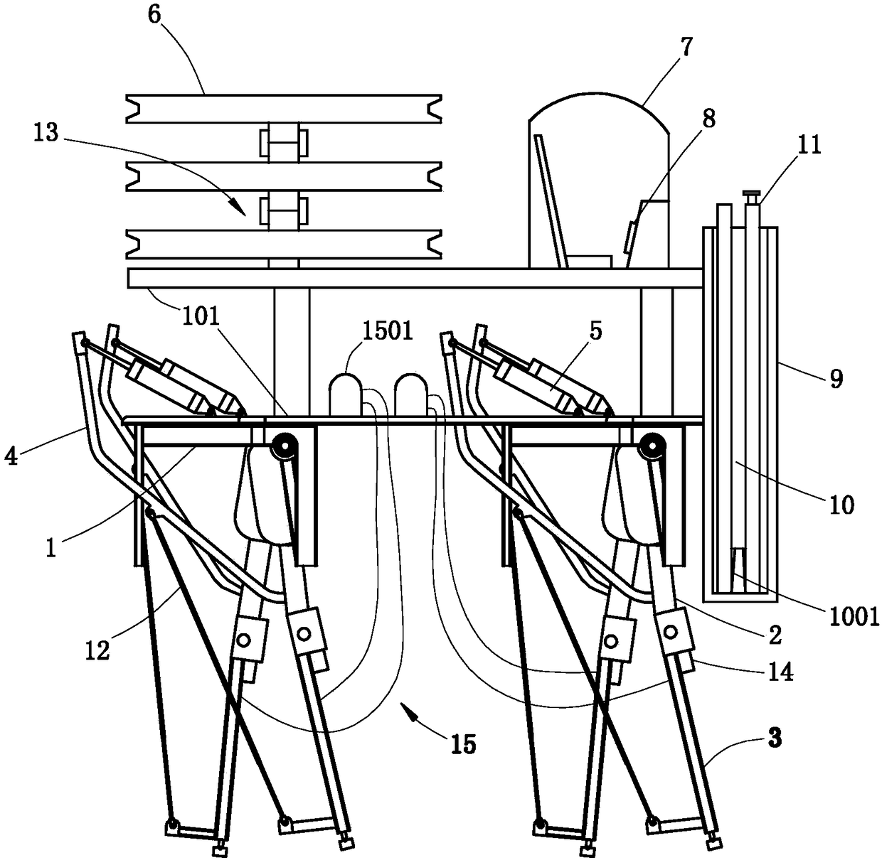 A cable stringing device for emergency repair of electric power