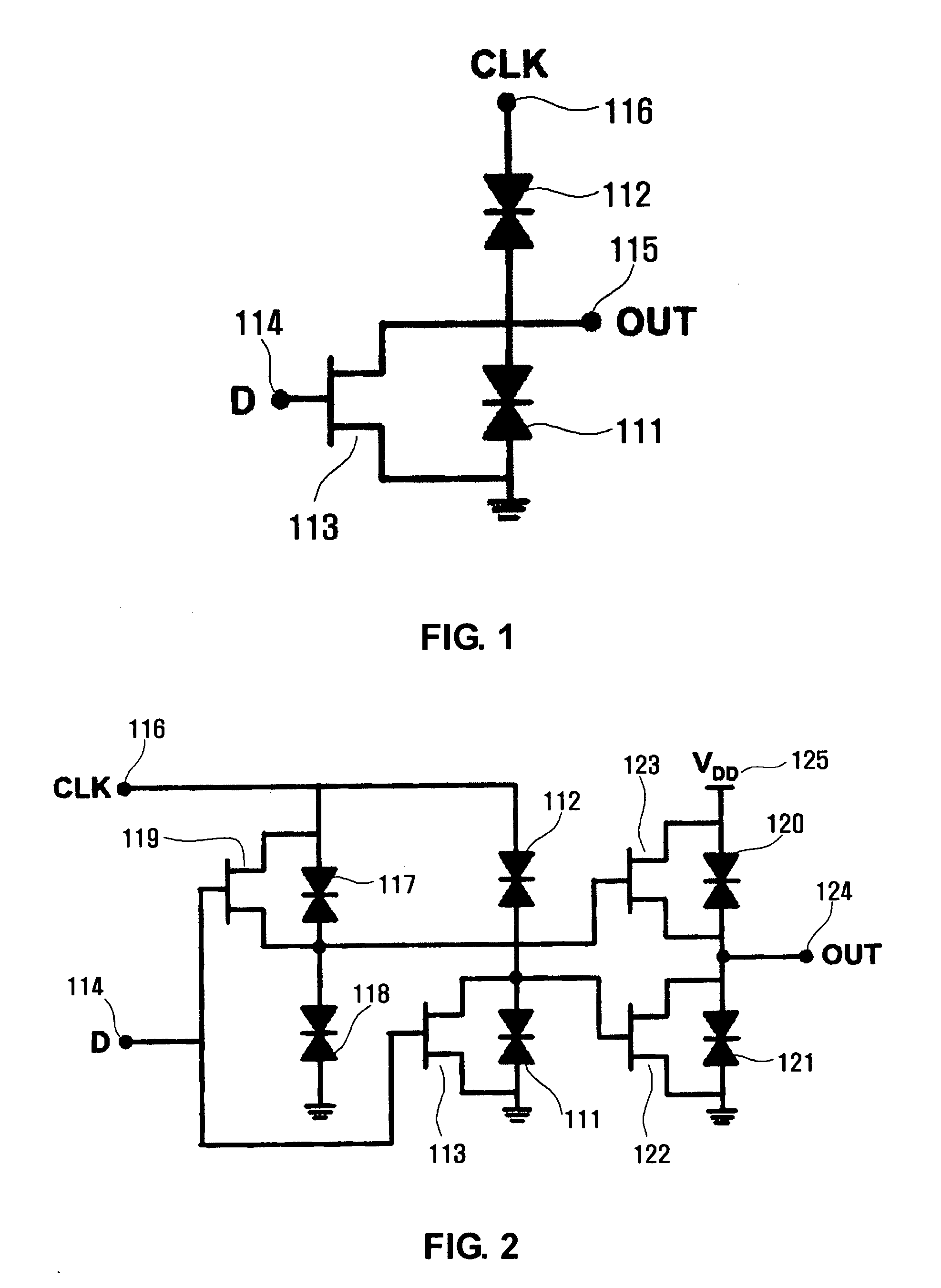SET/RESET latch circuit, Schmitt trigger circuit, and MOBILE based D-type flip flop circuit and frequency divider circuit thereof