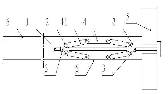 Umbrella-holding type pipeline tensioning mechanism