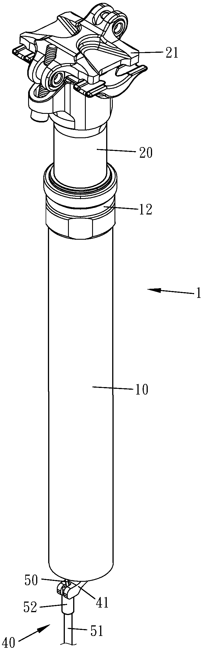 Height adjustment mechanism of bicycle seat tube