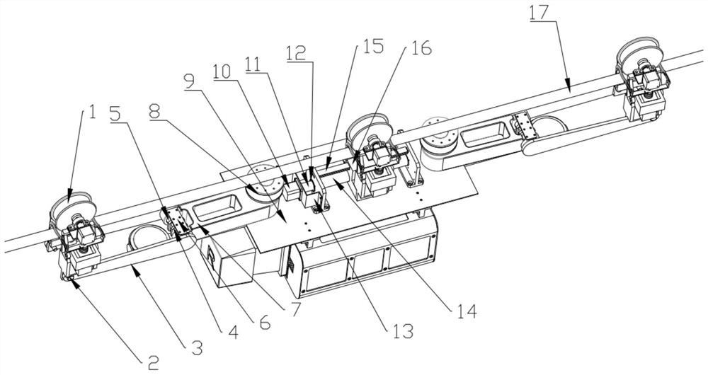 A walk-along power line obstacle-surpassing inspection robot