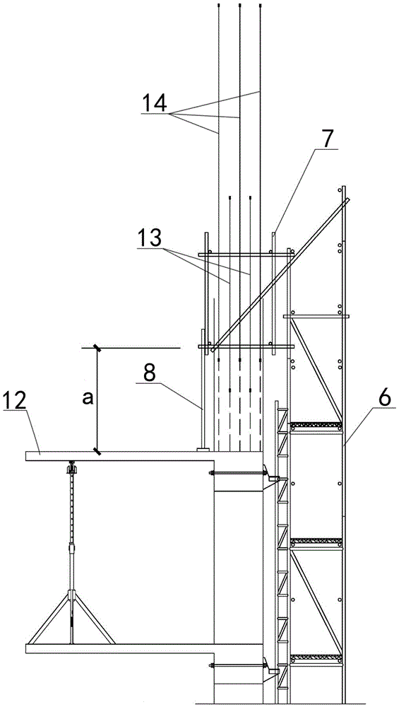 Construction method of two-story connection structure of vertical reinforcement in concrete frame structure