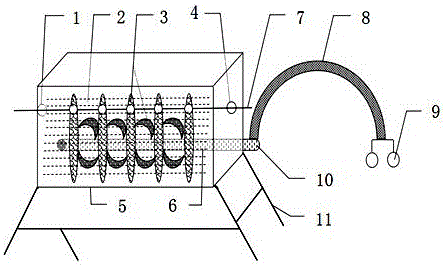 Spiral wire rod surface treatment device