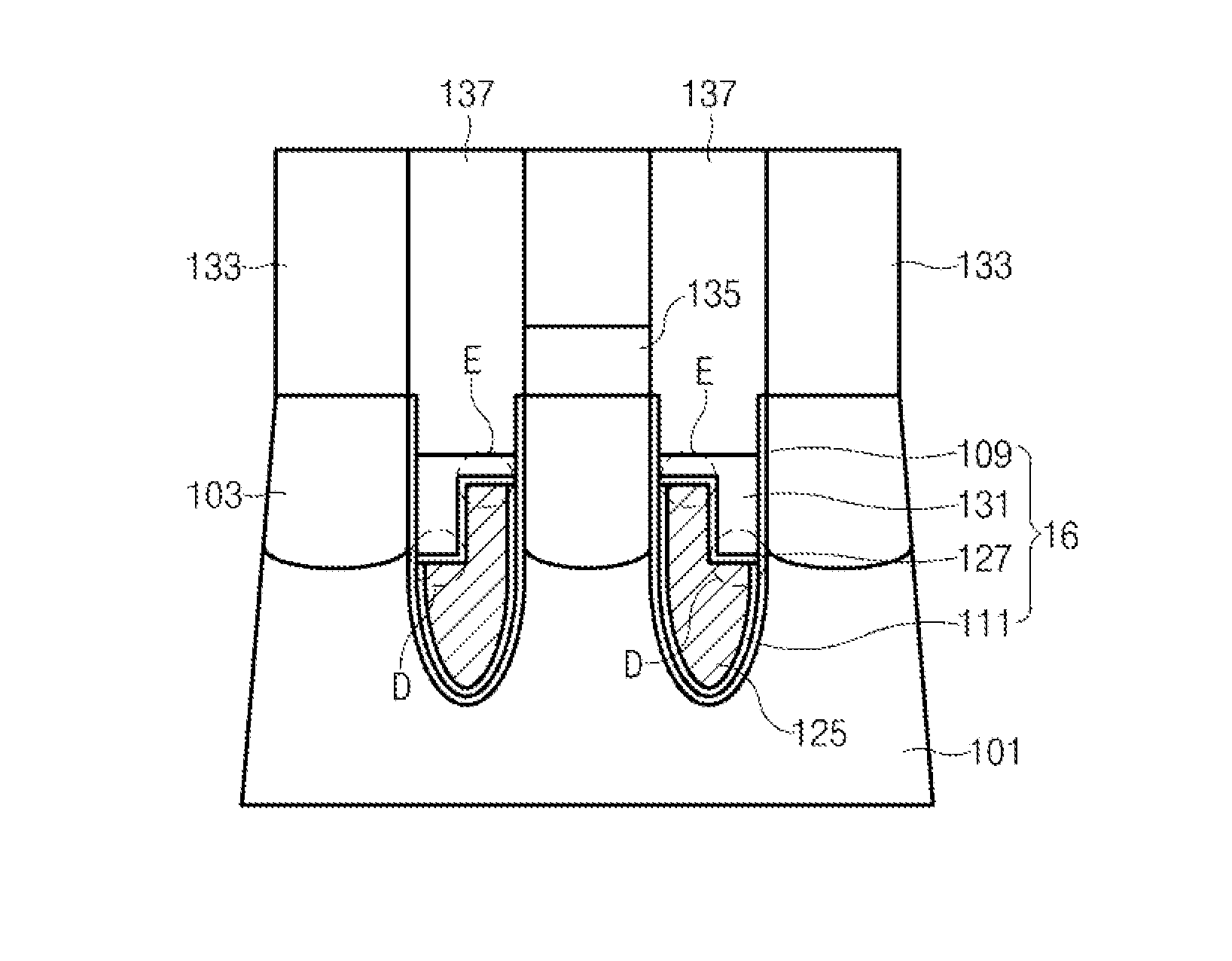 Semiconductor device having buried gate, method of fabricating the same, and module and system having the same