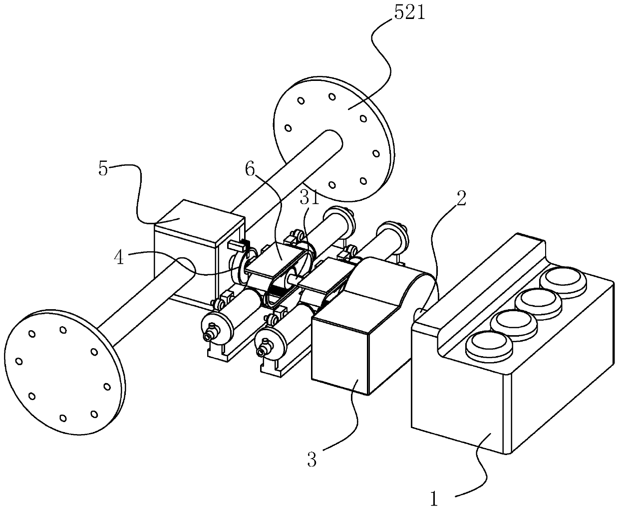 Piston type retarding braking system for truck