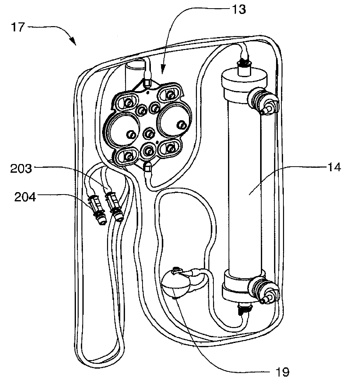 Blood circuit assembly for a hemodialysis system
